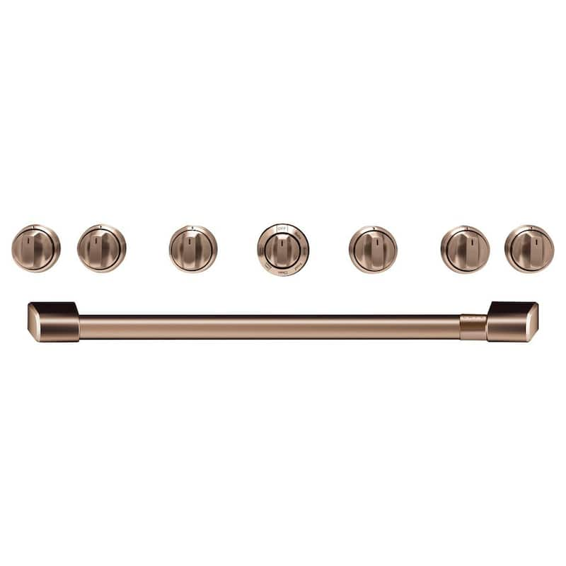 Gas Range Handle and Knob Kit in Brushed Copper