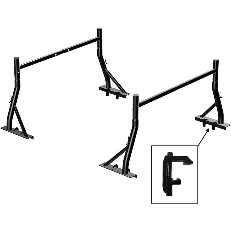 800 lbs. Non-Drilling Pickup Rack Sport Bar Ladder Truck Rack for Toyota Jeep with Mounting Clamps (Patent Pending)