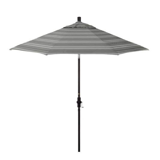 9 ft. Bronze Aluminum Market Patio Umbrella with Crank Lift and Collar Tilt in Wellfleet Steel Pacifica Premium