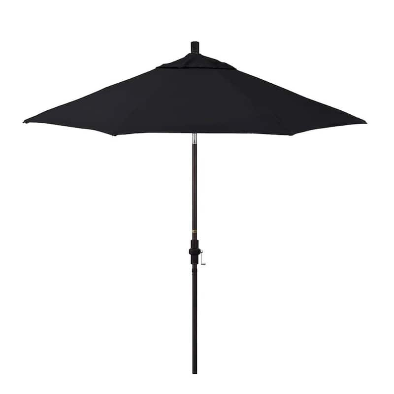 9 ft. Bronze Aluminum Market Patio Umbrella with Crank Lift and Collar Tilt in Black Pacifica Premium