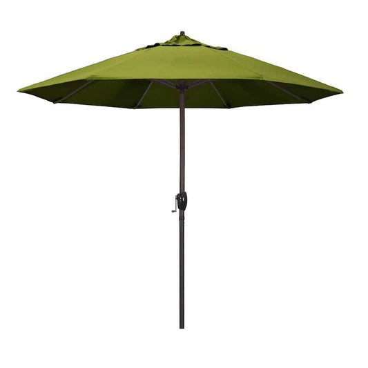 9 ft. Aluminum Auto Tilt Patio Umbrella in Kiwi Olefin