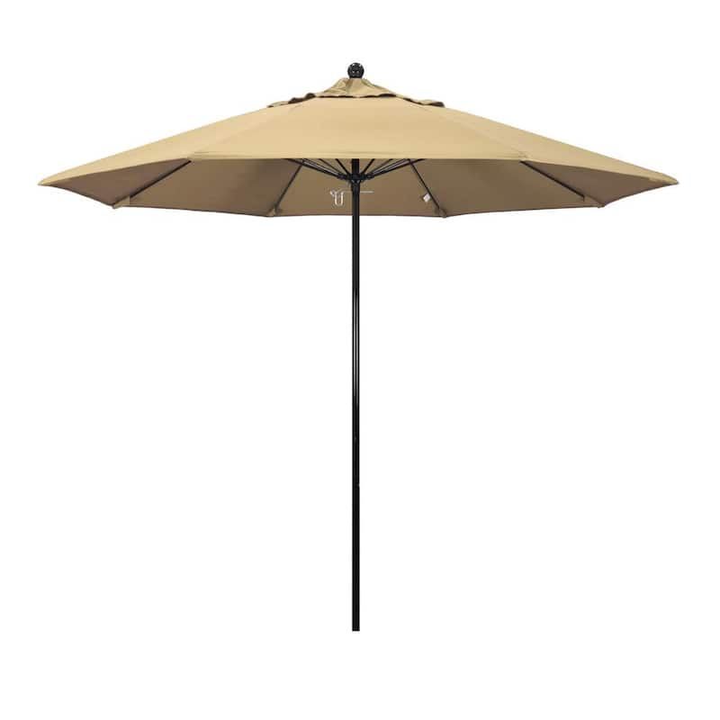 9 ft. Fiberglass Market Push Lift Patio Umbrella in Beige Pacifica