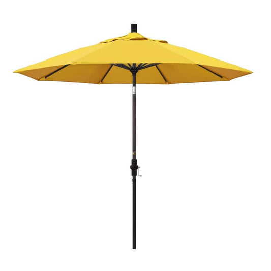 9 ft. Aluminum Collar Tilt Patio Umbrella in Lemon Olefin