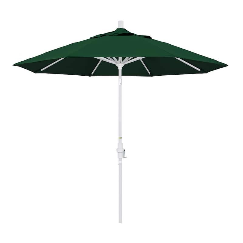 9 ft. Aluminum Collar Tilt Patio Umbrella in Hunter Green Olefin