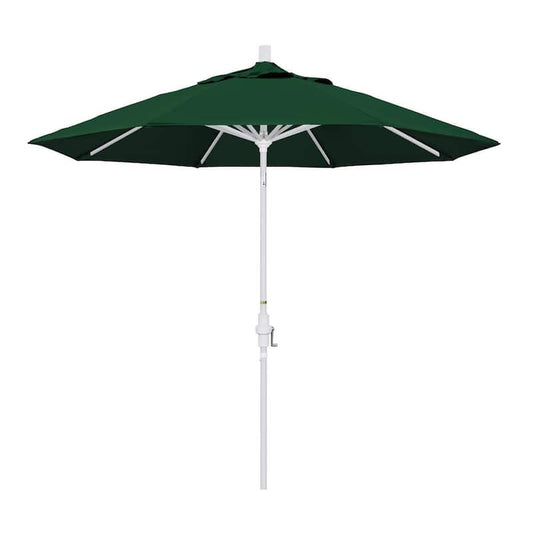 9 ft. Aluminum Collar Tilt Patio Umbrella in Hunter Green Olefin