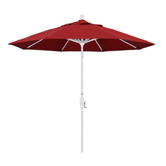 9 ft. Aluminum Collar Tilt Patio Umbrella in Red Pacifica