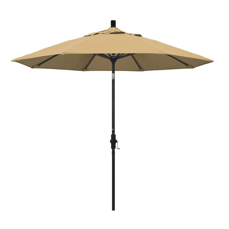 9 ft. Aluminum Collar Tilt Patio Umbrella in Champagne Olefin