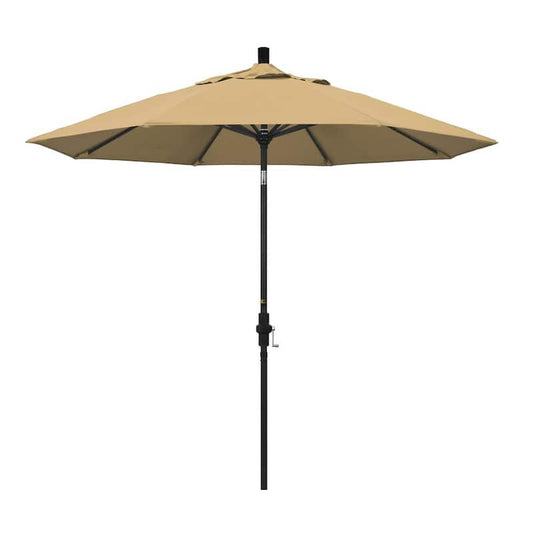 9 ft. Aluminum Collar Tilt Patio Umbrella in Champagne Olefin