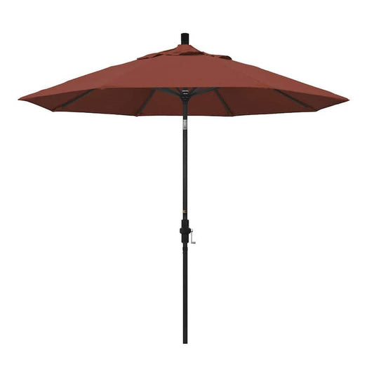 9 ft. Aluminum Collar Tilt Patio Umbrella in Terracotta Olefin