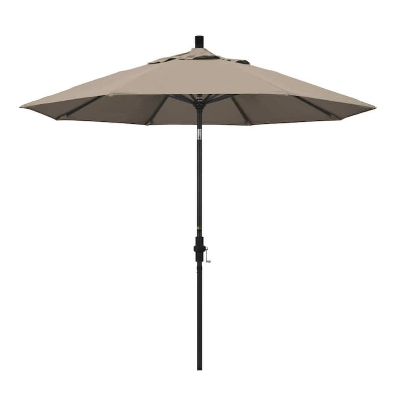 9 ft. Aluminum Collar Tilt Patio Umbrella in Taupe Pacifica