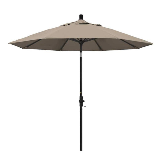 9 ft. Aluminum Collar Tilt Patio Umbrella in Taupe Pacifica