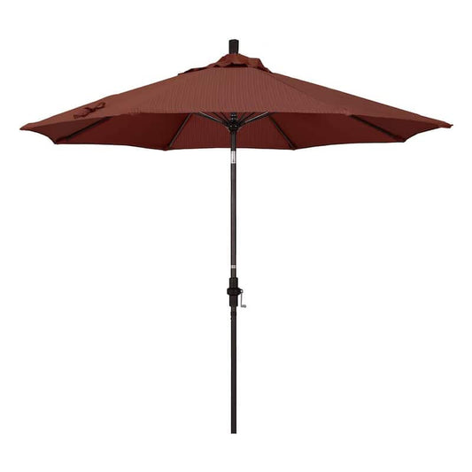 9 ft. Fiberglass Collar Tilt Patio Umbrella in Terrace Adobe Olefin