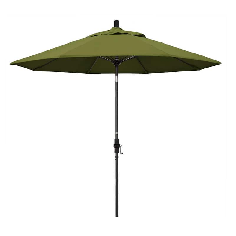 9 ft. Fiberglass Collar Tilt Patio Umbrella in Palm Pacifica