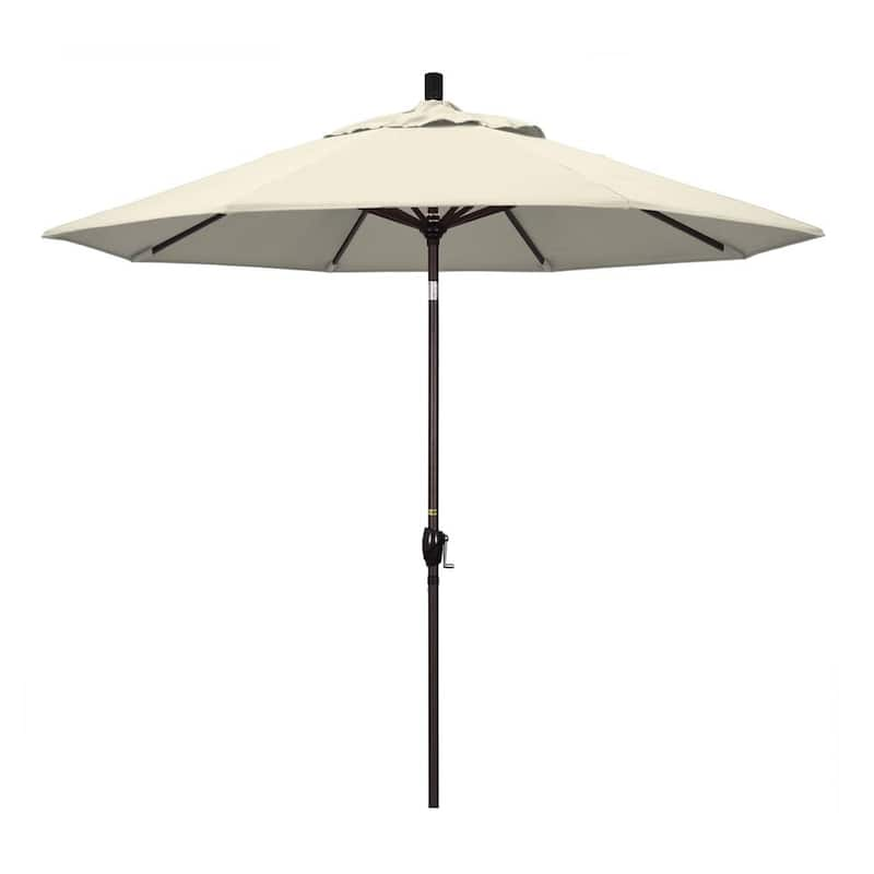 9 ft. Aluminum Push Tilt Patio Umbrella in Antique Beige Olefin