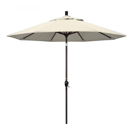 9 ft. Aluminum Push Tilt Patio Umbrella in Antique Beige Olefin