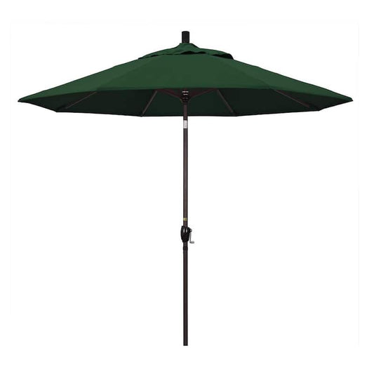 9 ft. Aluminum Push Tilt Patio Umbrella in Hunter Green Pacifica