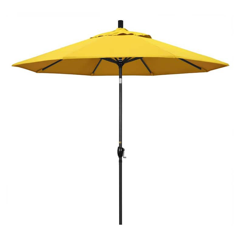 9 ft. Aluminum Push Tilt Patio Umbrella in Lemon Olefin