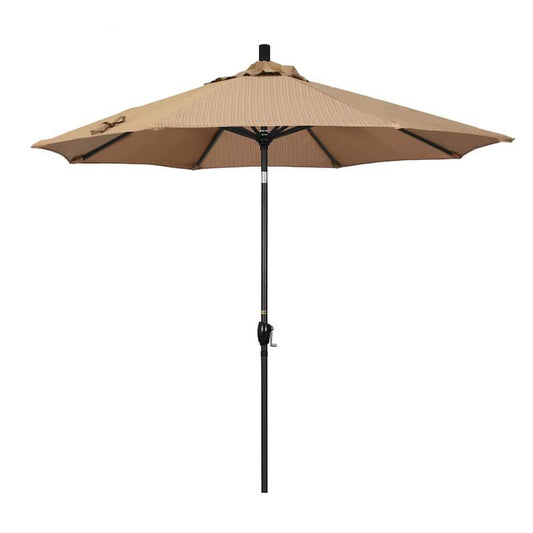 9 ft. Aluminum Push Tilt Patio Umbrella in Terrace Sequoia Olefin