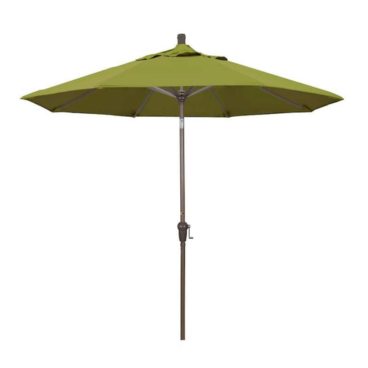 9 ft. Aluminum Auto Tilt Patio Umbrella in Ginkgo Pacifica