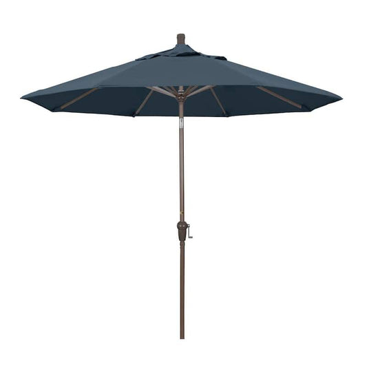 9 ft. Aluminum Auto Tilt Patio Umbrella in Sapphire Pacifica