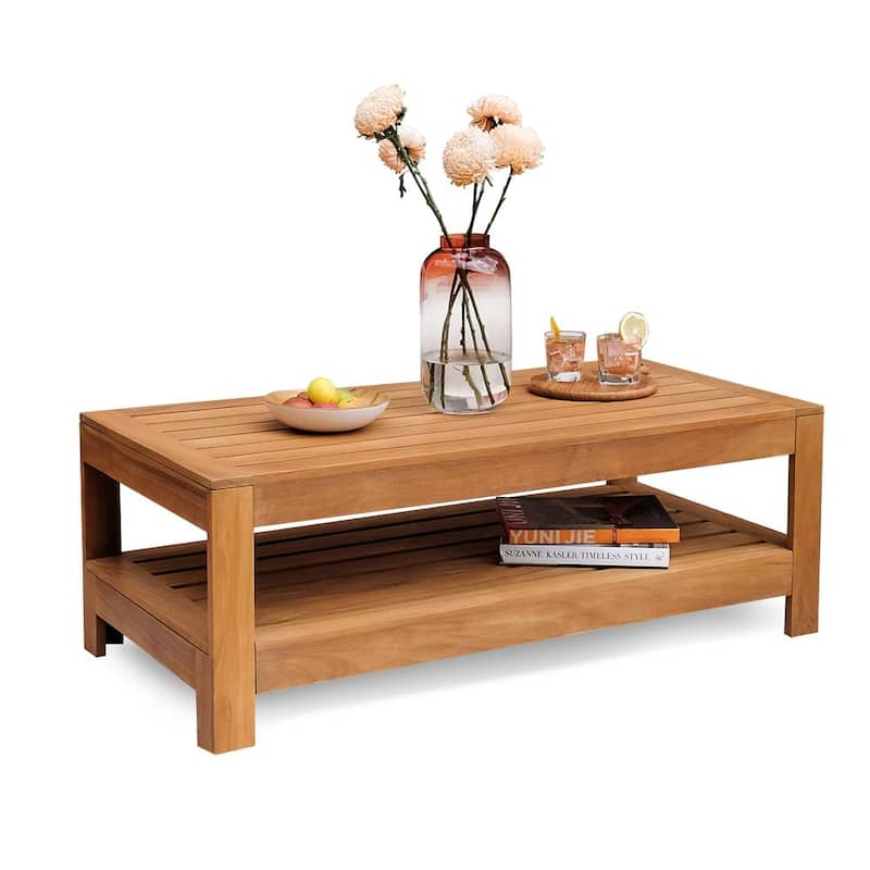 Logan Teak Wood Outdoor Coffee Table