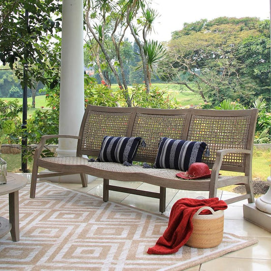 Zuma Teak Wood Patio Sofa