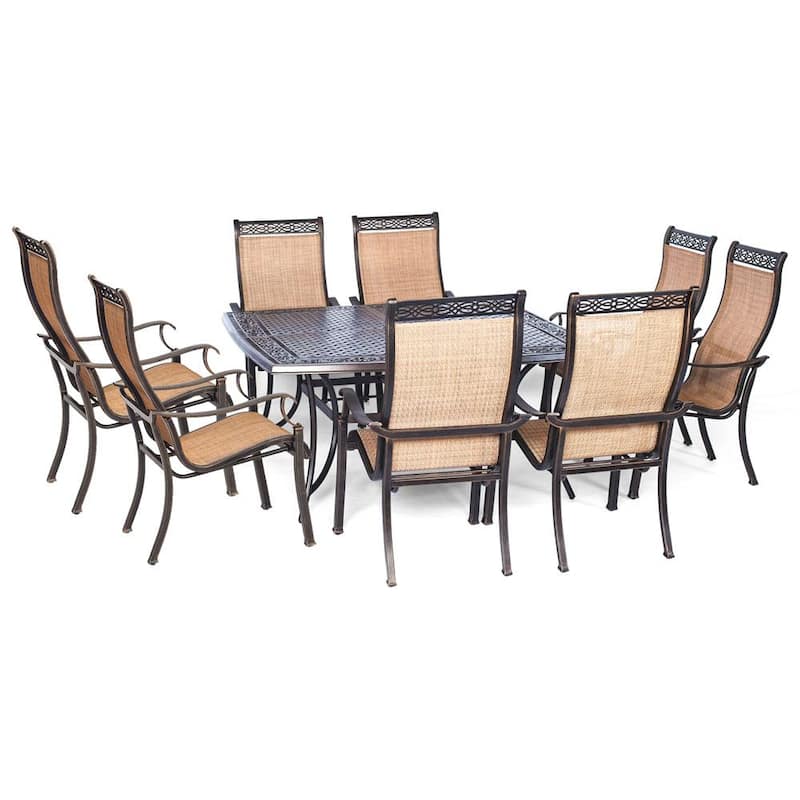 Legacy 9-Piece Patio Outdoor Dining Set with Large Square Table