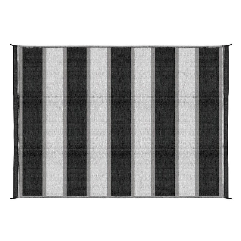 Stripe Awning Leisure Mat - Charcoal Stripe