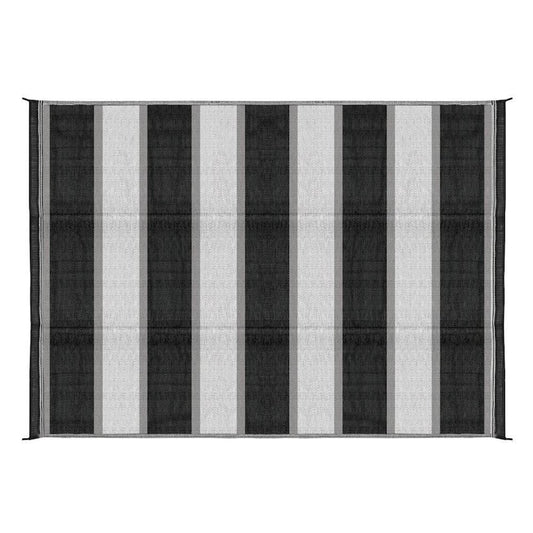 Stripe Awning Leisure Mat - Charcoal Stripe