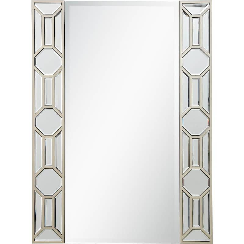 Lilian 26 in. x 35 in. Modern Rectangle Framed Decorative Mirror