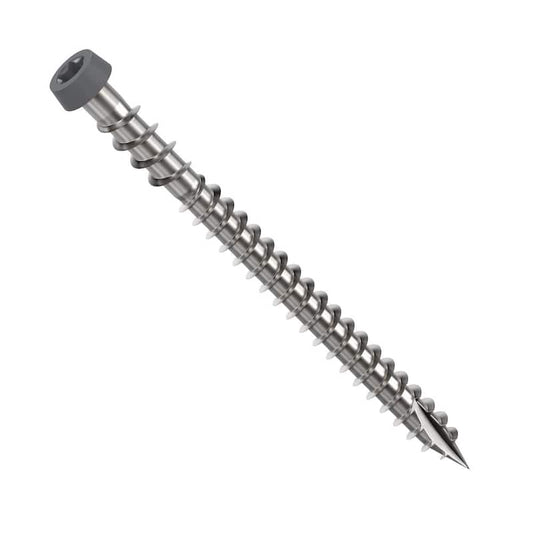 #10 2-1/2 in. 316 Dark Gray Premium Star Drive Flat Undercut Screws Stainless Steel Composite (350-Count)