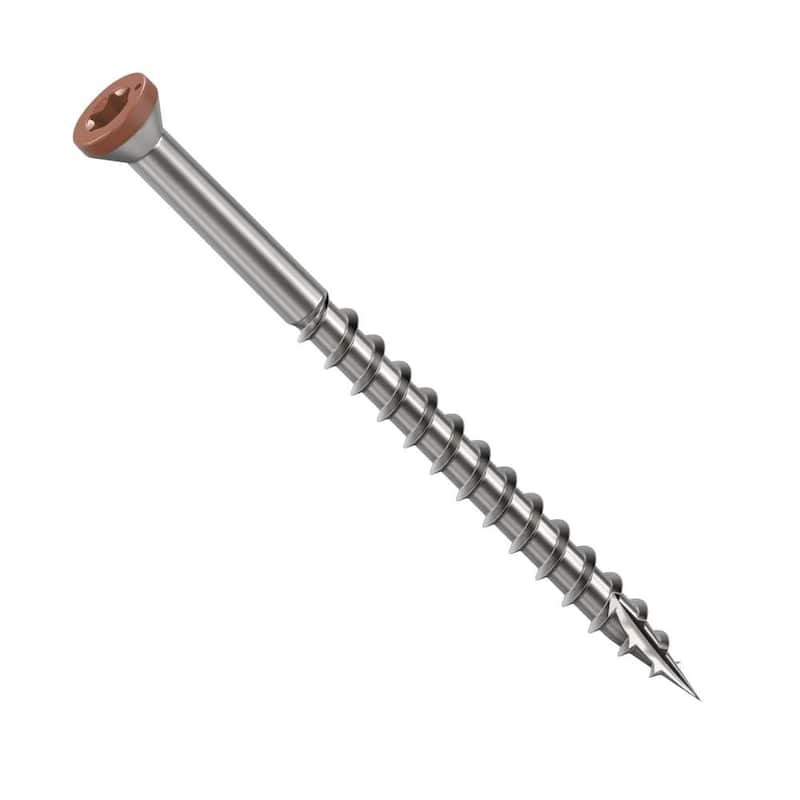 #8 2-1/2 in. 316 Stainless Steel Redwood Premium Star Drive Trim Screws (350-Count)