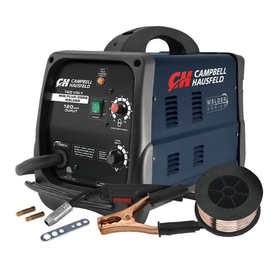 MIG/Flux Core Welder 120 Amp Output Wire Feed with Accessories