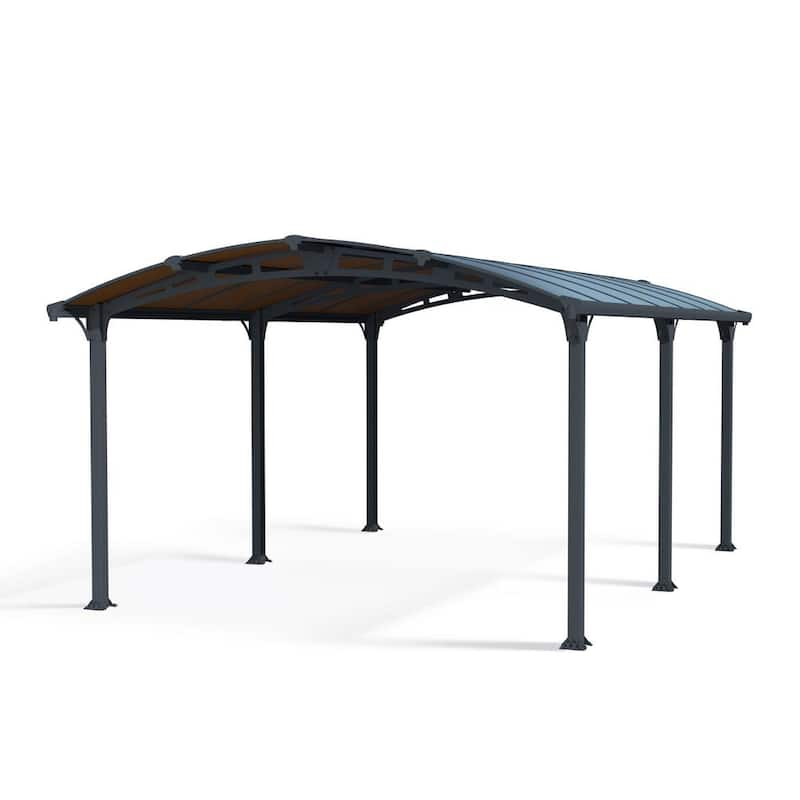 Arcadia 12 ft. x 17 ft. Gray/Bronze Carport