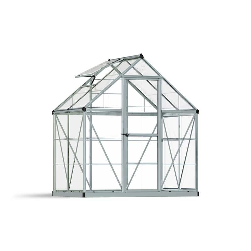 Harmony 6 ft. x 4 ft. Silver/Clear DIY Greenhouse Kit