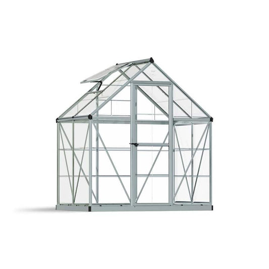 Harmony 6 ft. x 4 ft. Silver/Clear DIY Greenhouse Kit