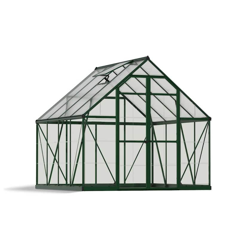 Balance 8 ft. x 8 ft. Hybrid Green/Clear DIY Greenhouse Kit