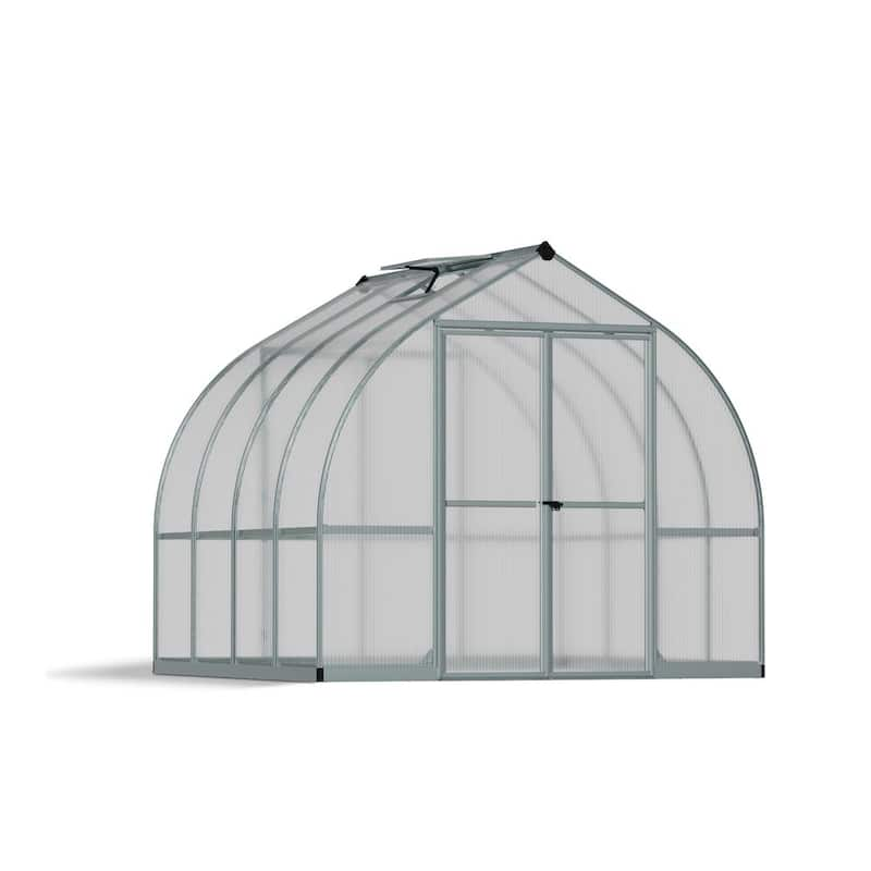 Bella 8 ft. x 8 ft. Silver/Diffused DIY Greenhouse Kit