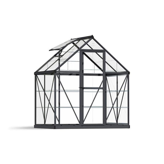 Harmony 6 ft. x 4 ft. Gray/Clear DIY Greenhouse Kit