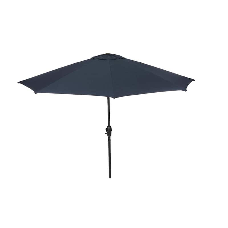 9 ft. Aluminum Market Tilt Patio Umbrella in Sunbrella Spectrum Indigo