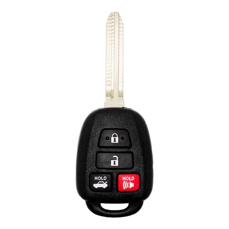 Toyota Simple Key - 4 Button Remote and Key Combo with Trunk