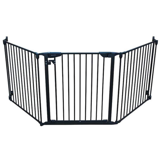 XpandaGate 29.5 in. H x 100 in. W x 2 in. D Expandable Pet Gate in Black