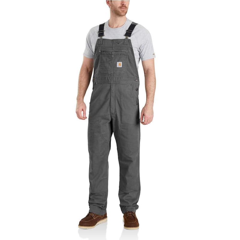 Rigby Men's 48 in. x 34 in. Gravel Cotton/Spandex Rugged Unlined Flex Bib Overalls