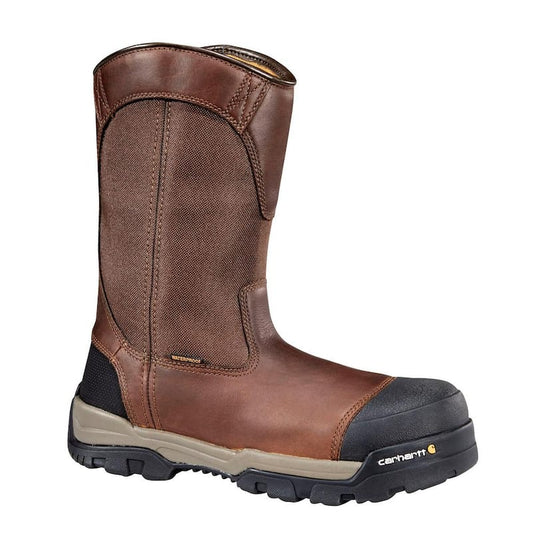 Men's Ground Force Waterproof Wellington Work Boots - Composite Toe - Brown Size 11.5(M)