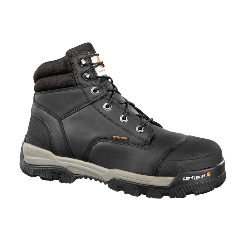 Men's Ground Force Waterproof 6'' Work Boots - Composite Toe - Black Size 10.5(W)