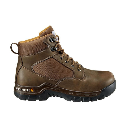 Men's Rugged Flex 6 inch Lace up Work Boots - Composite Toe - Brown - 10.5(M)