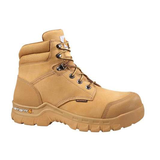 Men's Rugged Flex Waterproof 6'' Work Boots - Composite Toe - Wheat Size 9.5(W)