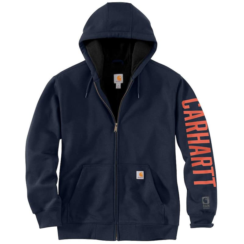 Men's Medium New Navy Cotton/Polyester Rain Defender Original Fleece Lined Graphic Sweatshirt