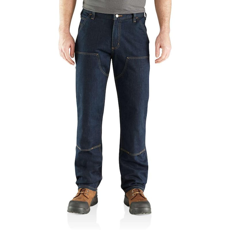 Men's 34 in. x 30 in. Erie Cotton/Polyester Rugged Flex Relaxed Double Front Dungaree Jean