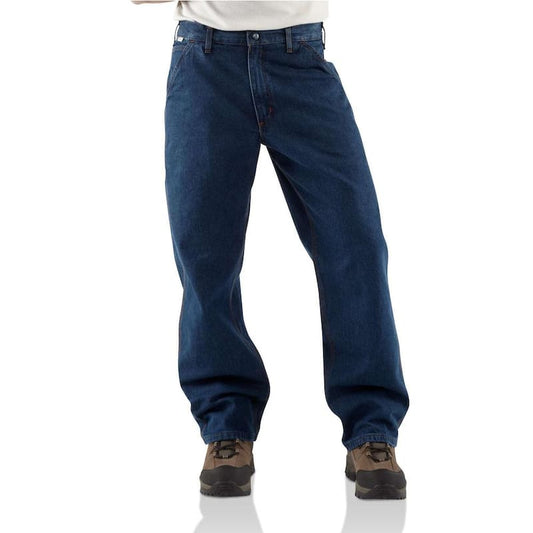 Men's 33 in. x 32 in. Denim FR Signature Denim Dungaree